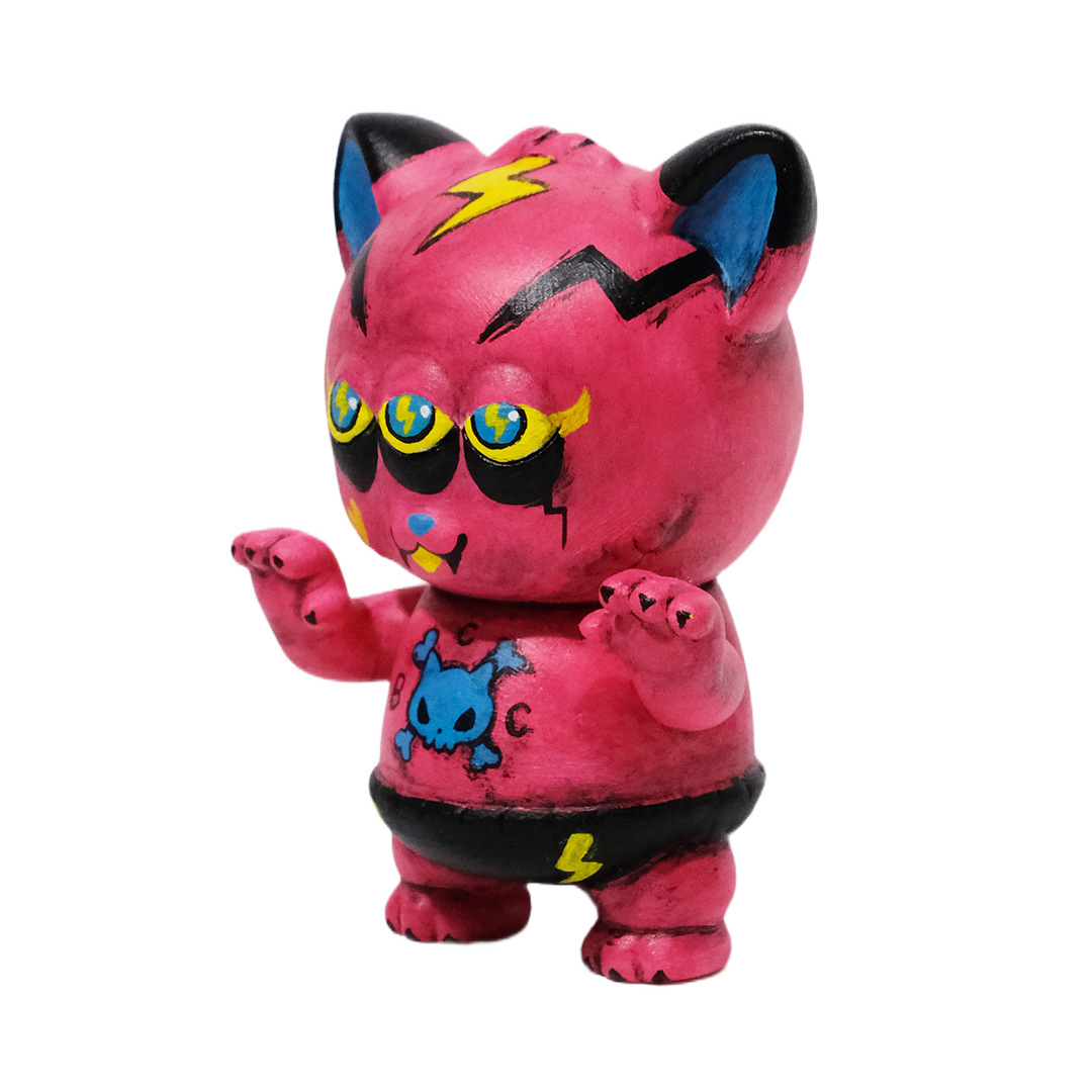 ピーチヘルももお ソフビ ちびカームキャット 桃地獄カスタム  One-off
