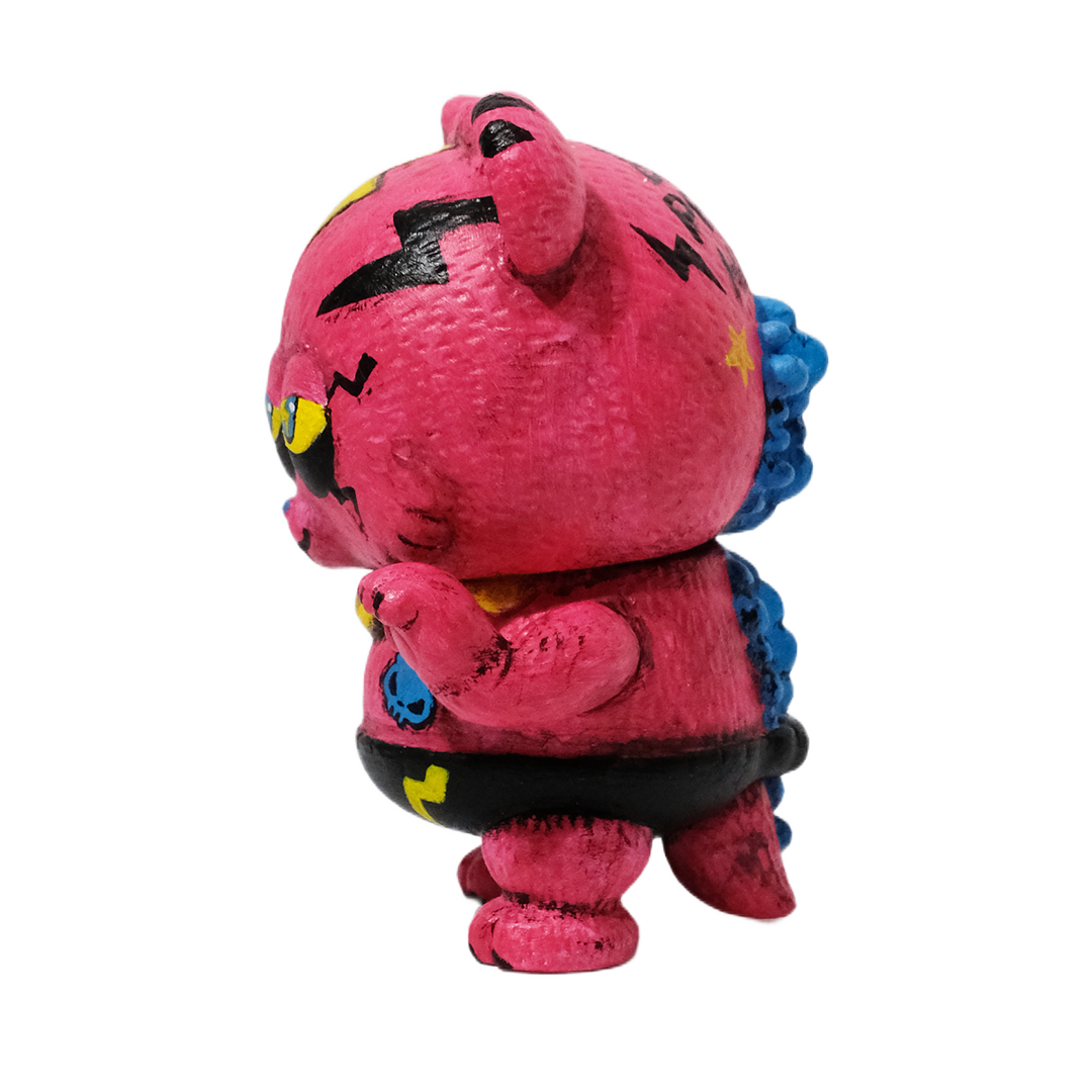 ピーチヘルももお ソフビ ちびクマラ 桃地獄カスタム  One-off