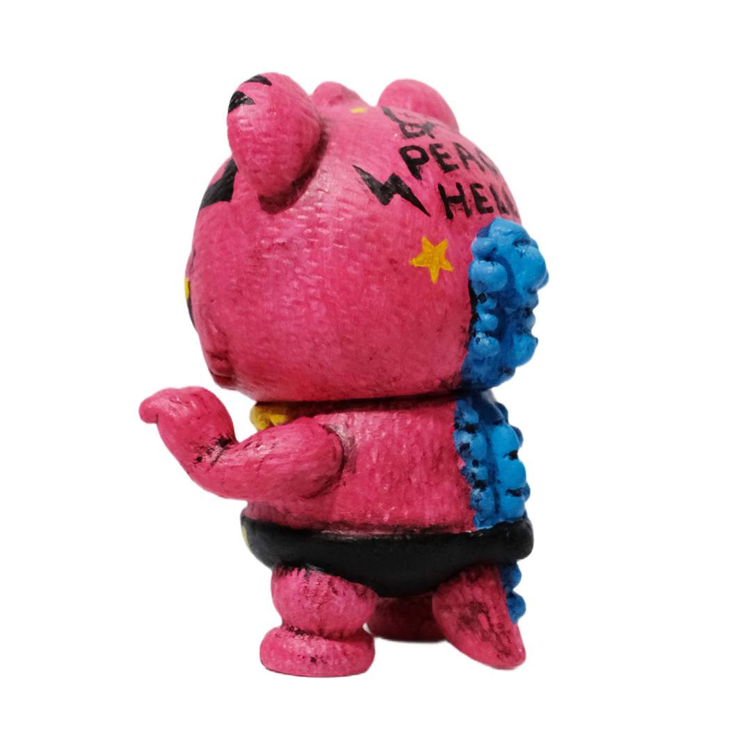 ピーチヘルももお ソフビ ちびクマラ 桃地獄カスタム  One-off