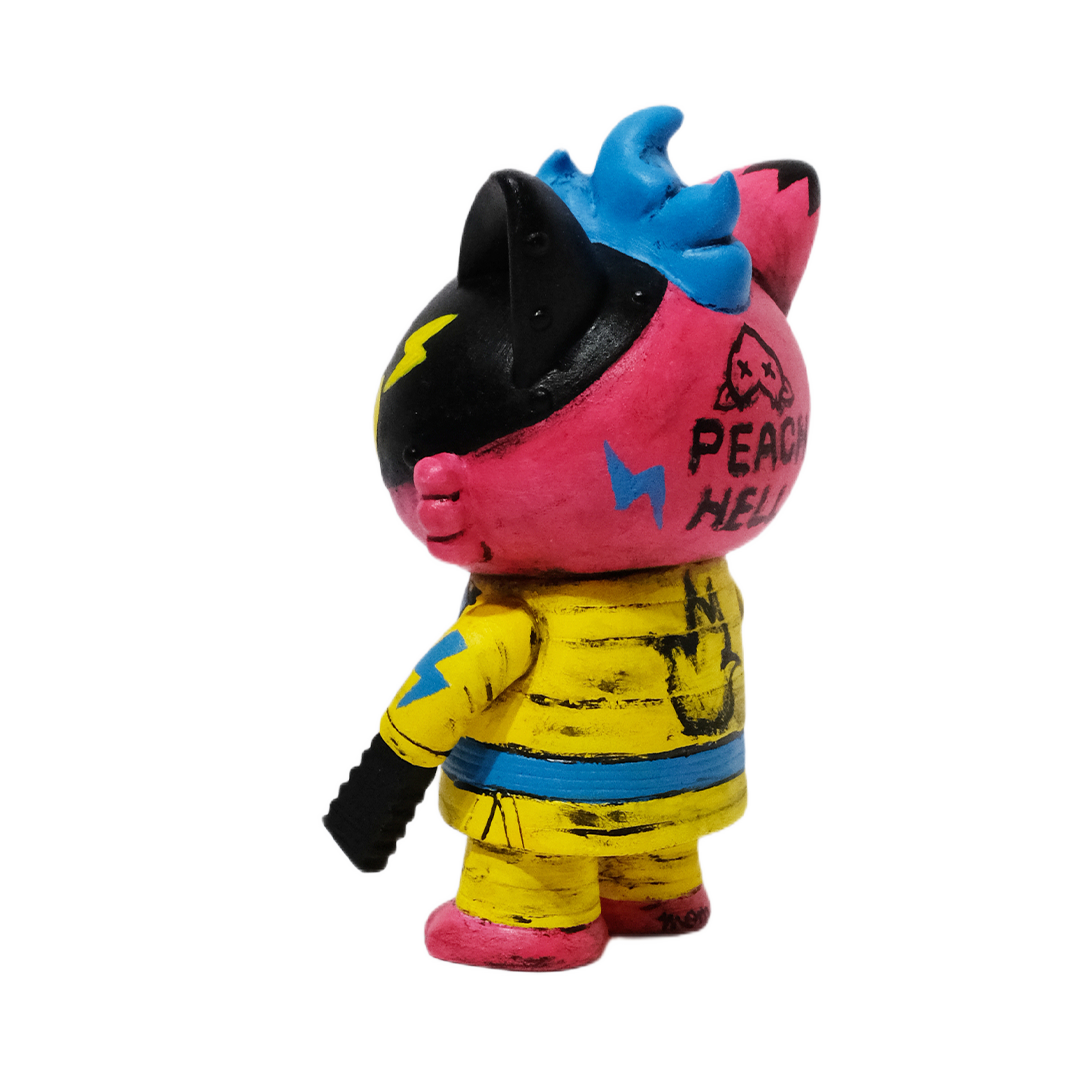 ピーチヘルももお ソフビ ちびゴーストドッグ 桃地獄カスタム  One-off