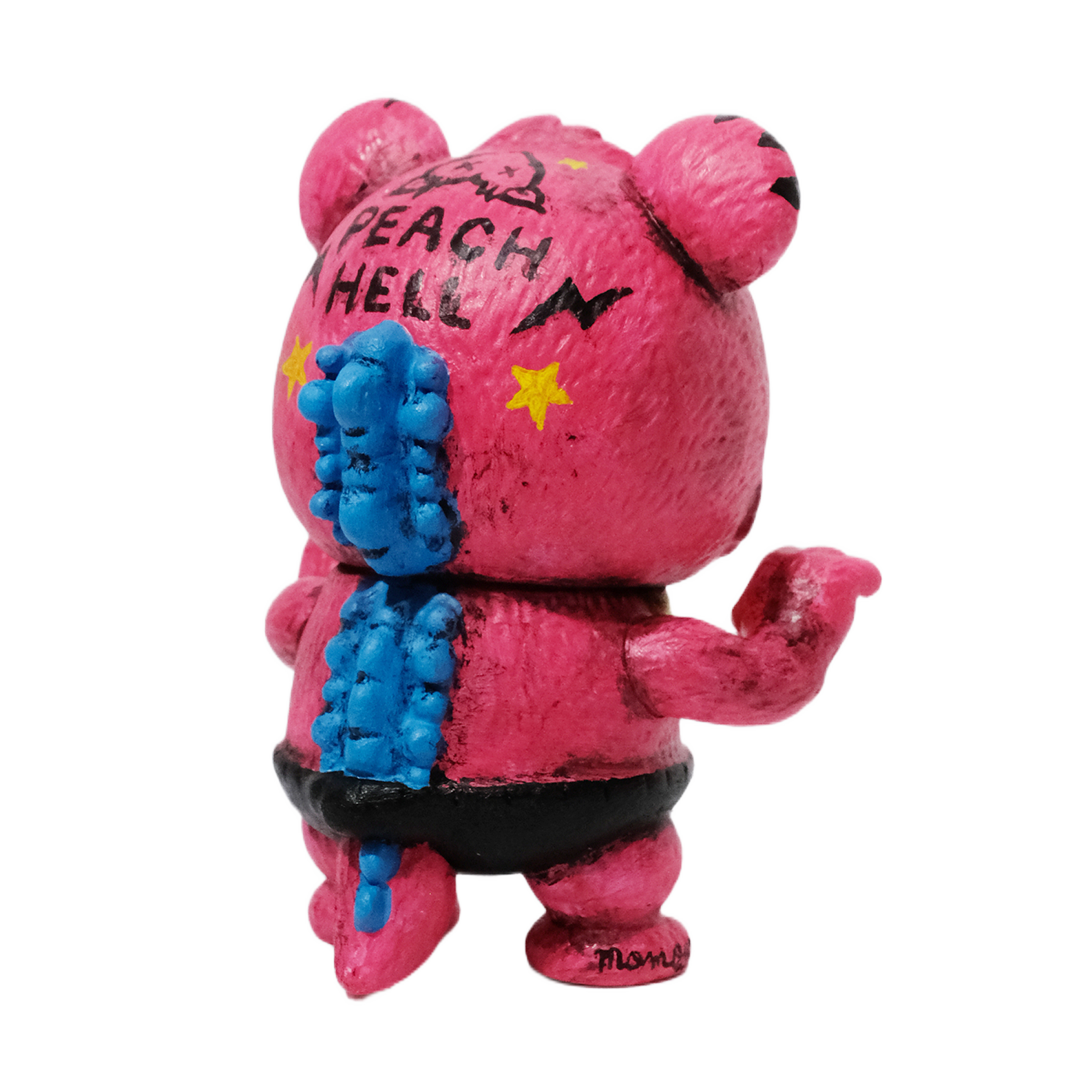 ピーチヘルももお ソフビ ちびクマラ 桃地獄カスタム  One-off