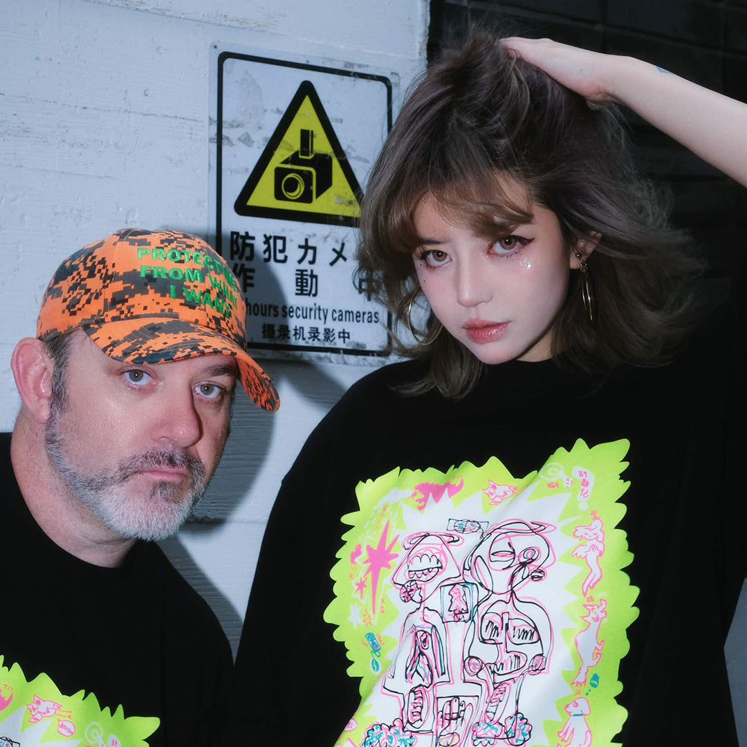 0h10M1ke x 静電場朔 ビッグシルエットTシャツ – SOMSOC