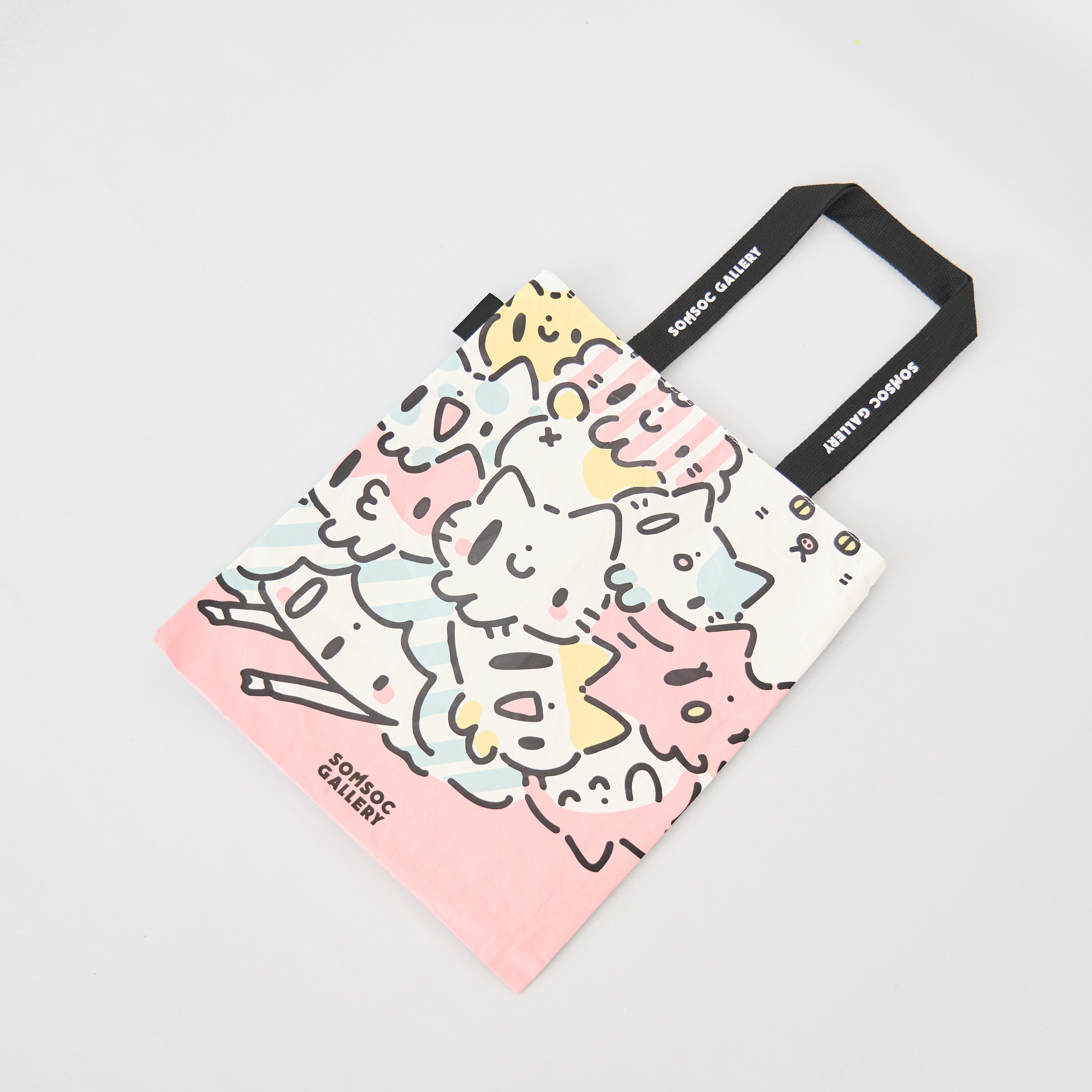 Satonekoto Paper-Bag-Style Tote Bag - Nekokaburikko