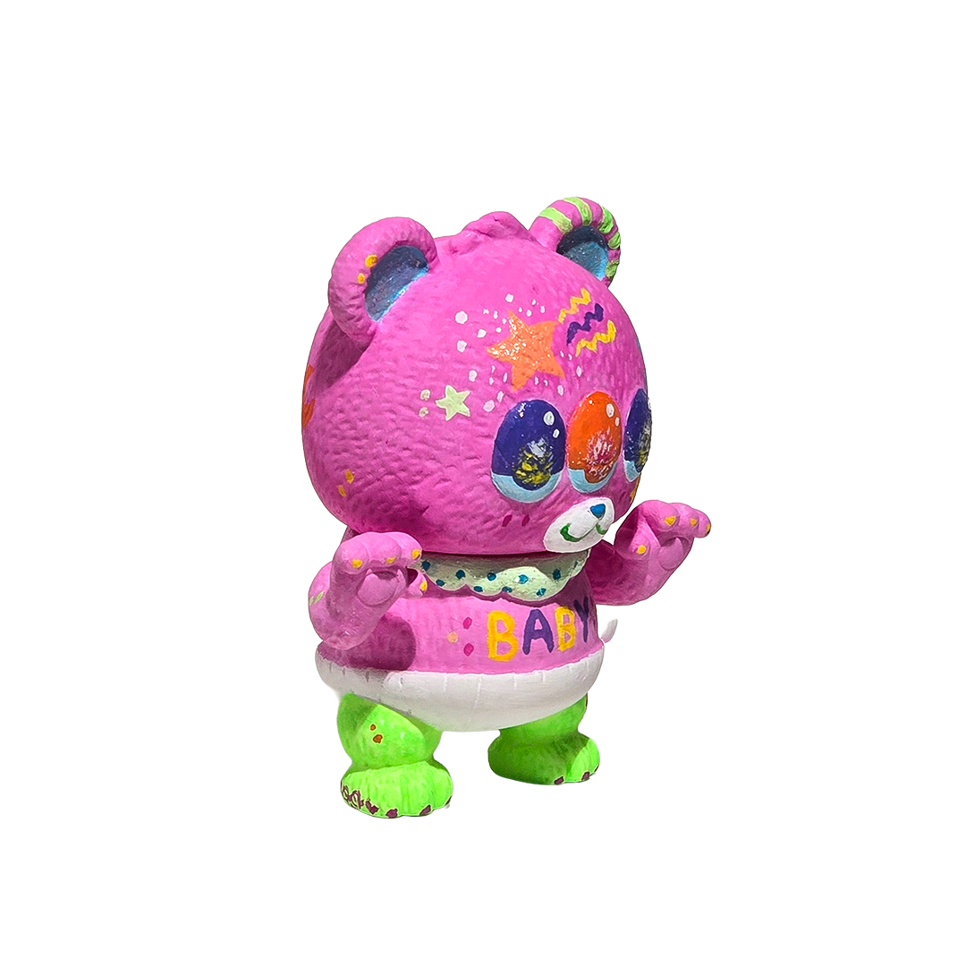 ピーチヘル ももお ソフビ&絵 ちびクマラ カスタムペイント ねがいごと 1