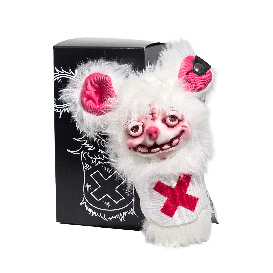 悪玉菌製造工場 ソフビぬいぐるみ チャーリー 白