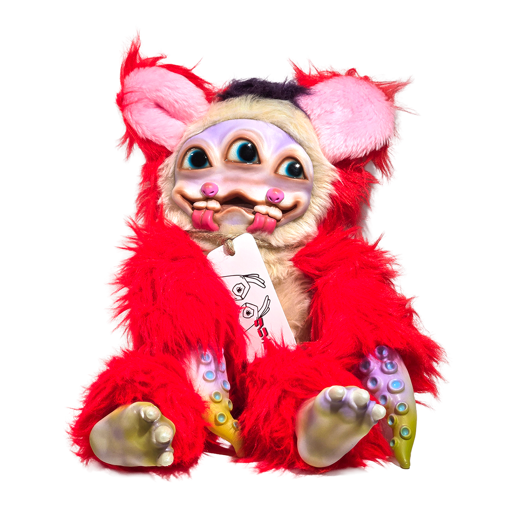 悪玉菌製造工場 ソフビぬいぐるみ タリホー 赤