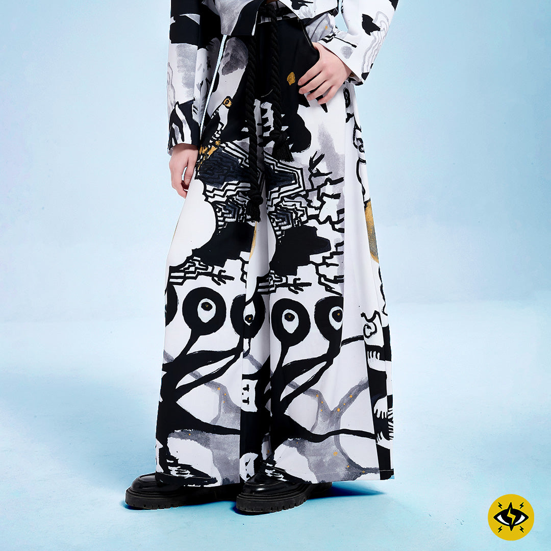 静電場朔 セットアップスーツ 桃源郷