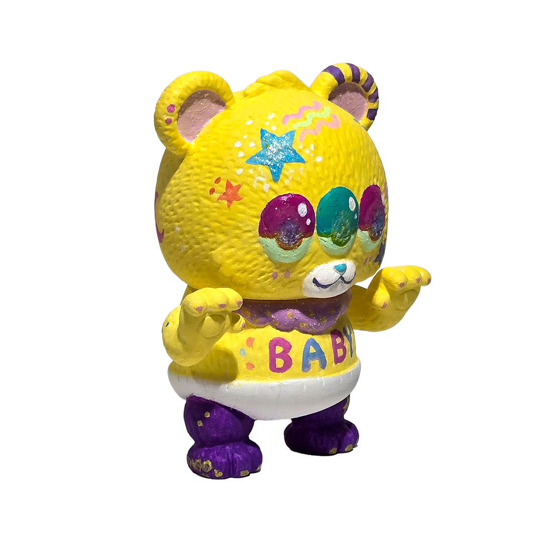 ピーチヘル ももお ソフビ&絵 ちびクマラ カスタムペイント ねがいごと 3