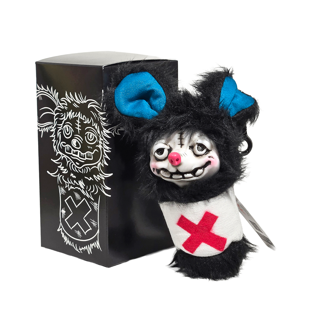 悪玉菌製造工場 ソフビぬいぐるみ チャーリー 黒