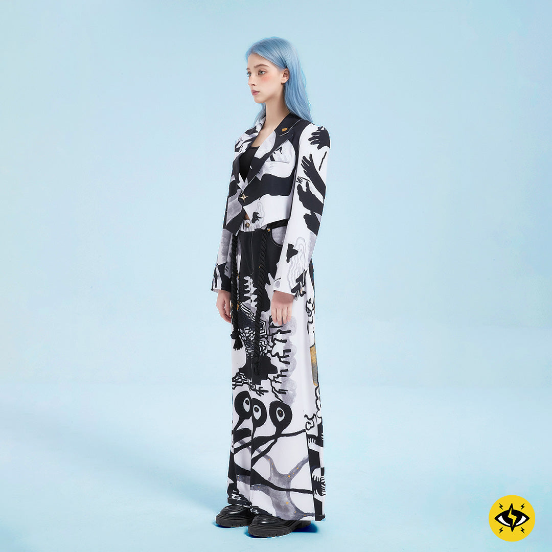 静電場朔 セットアップスーツ 桃源郷