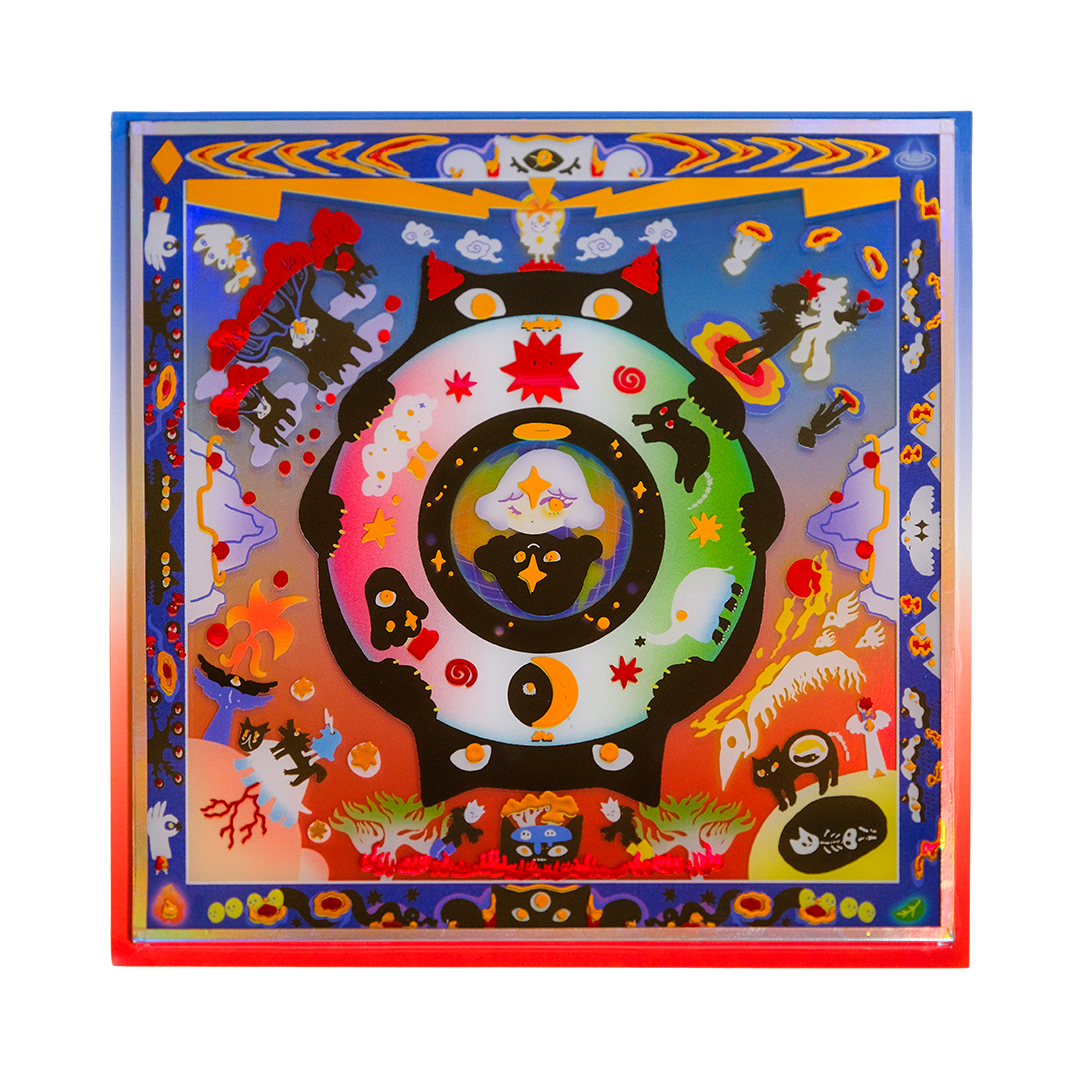 バイバイ輪廻 アクリル色紙