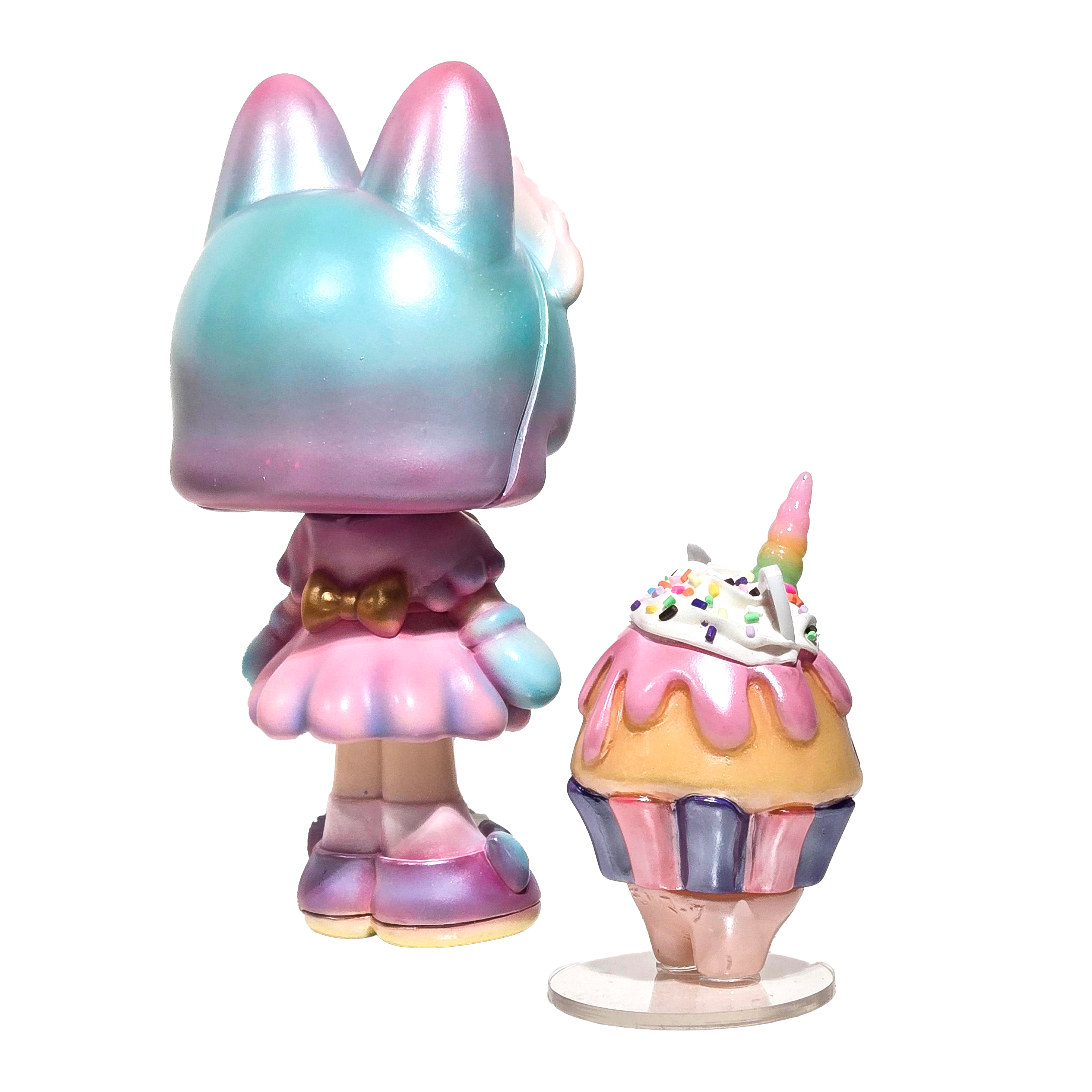 あま (AMA) ソフビ ノエル&ユニコーンカップケーキ神 (Cotton candy color)