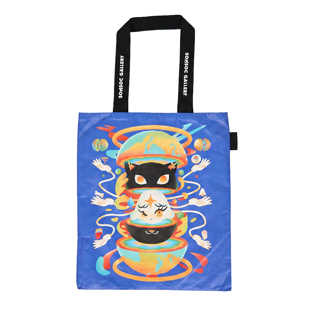 ANGEL UNHAPPY 紙袋風トートバッグ 心眼