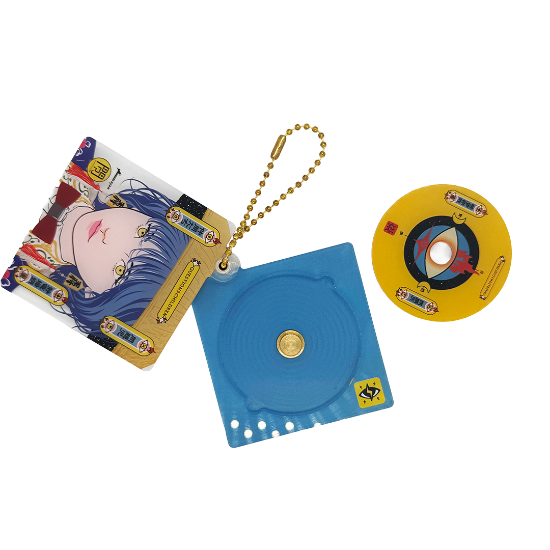 静電場朔 CD風アクリルキーホルダー「問題児」