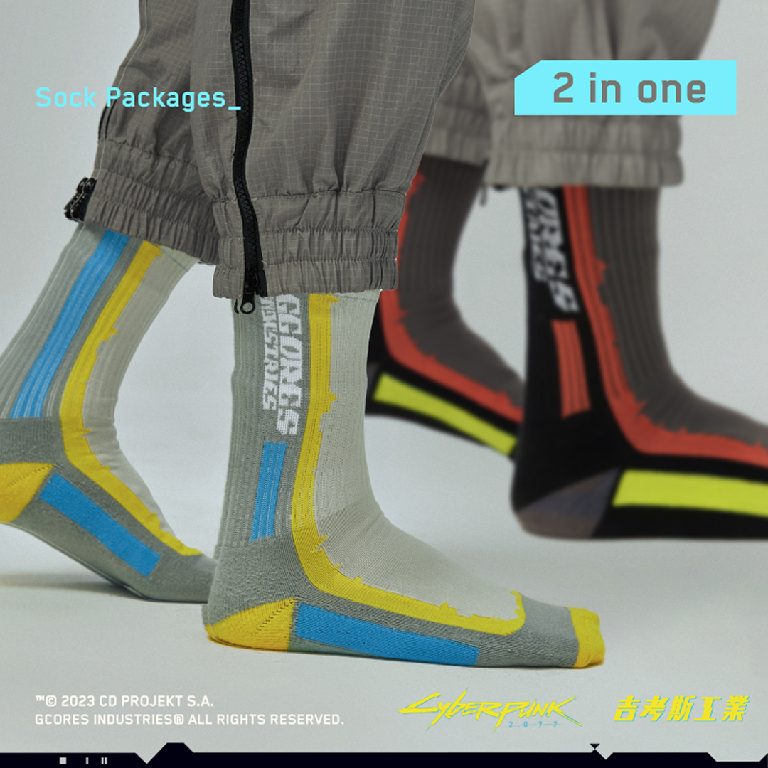 Cyberpunk 2077 クルーソックス 2色セット