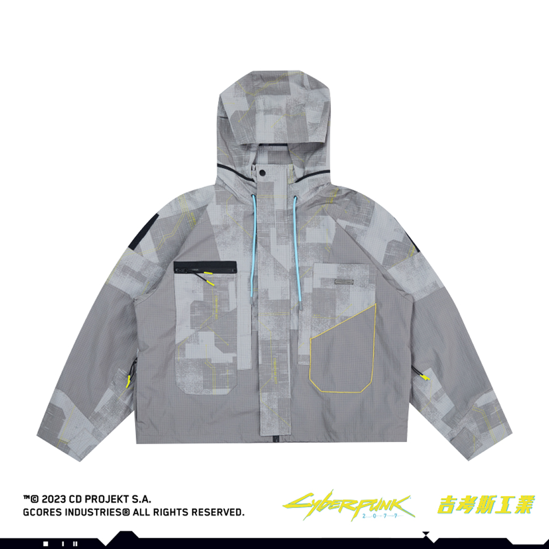Cyberpunk 2077 ナイロンジャケット [グレー]