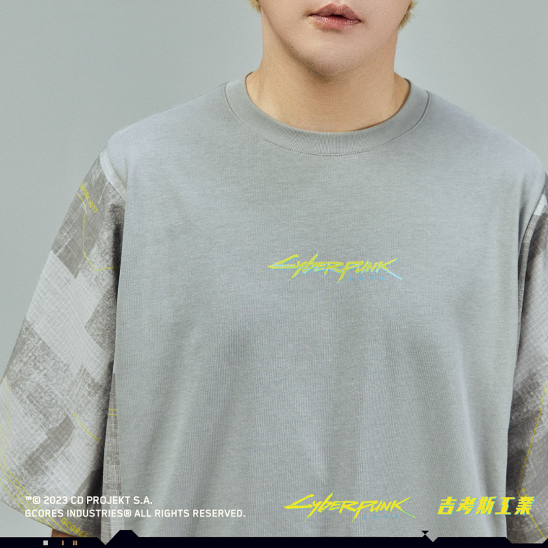 Cyberpunk 2077 コンビネーションTシャツ [グレー]