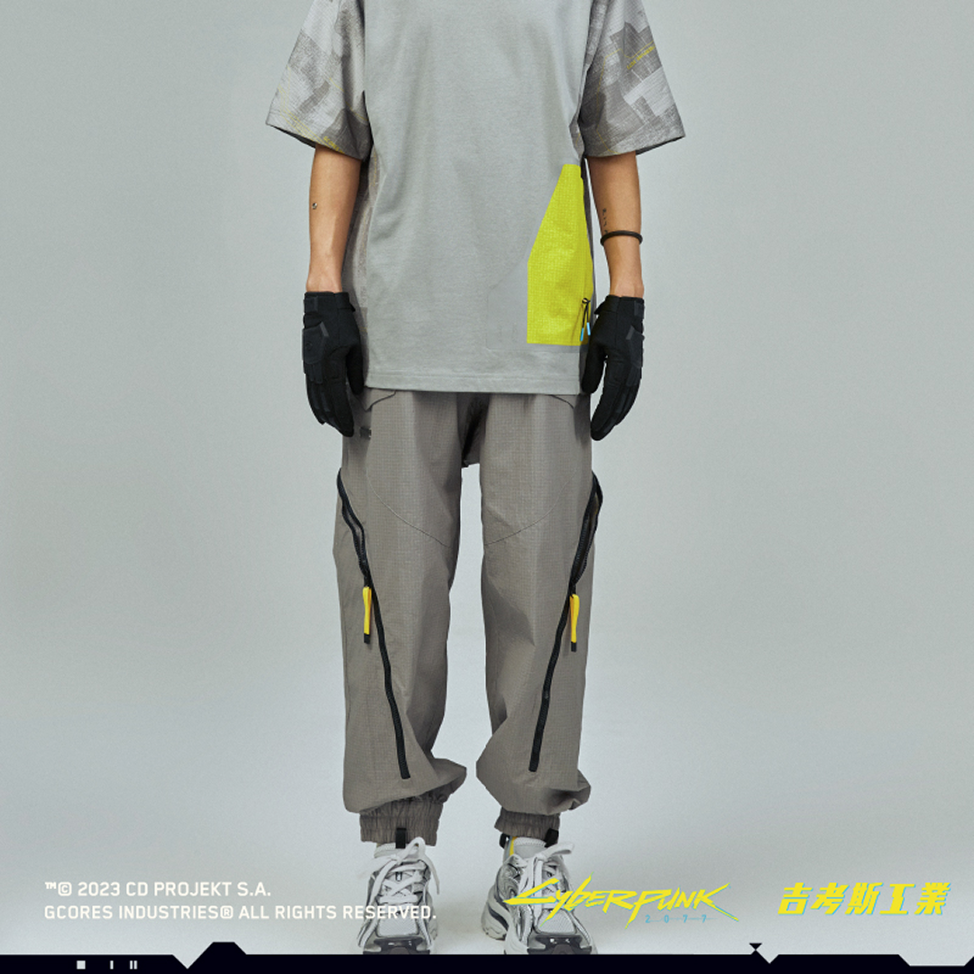 Cyberpunk 2077 ナイロンカーゴパンツ [グレー]