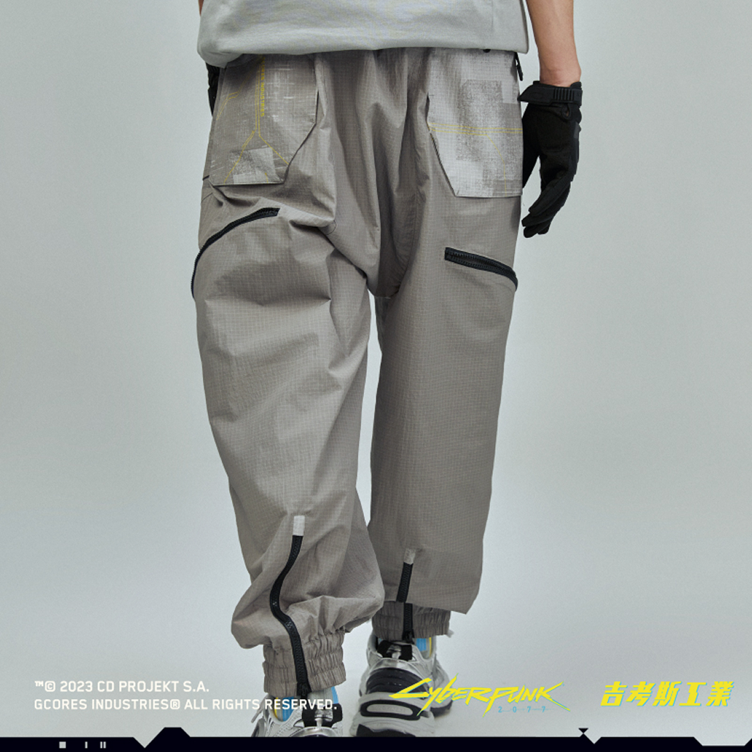 Cyberpunk 2077 ナイロンカーゴパンツ [グレー]
