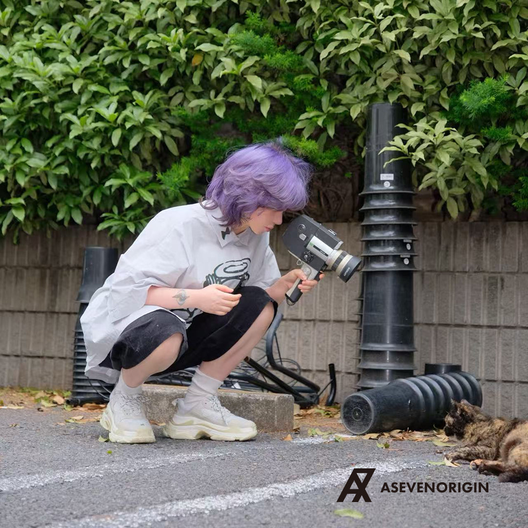 ANGEL UNHAPPY シャツ 墨絵デザイン