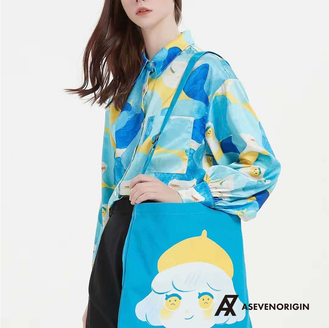 MISS UNHAPPY サテンシャツ