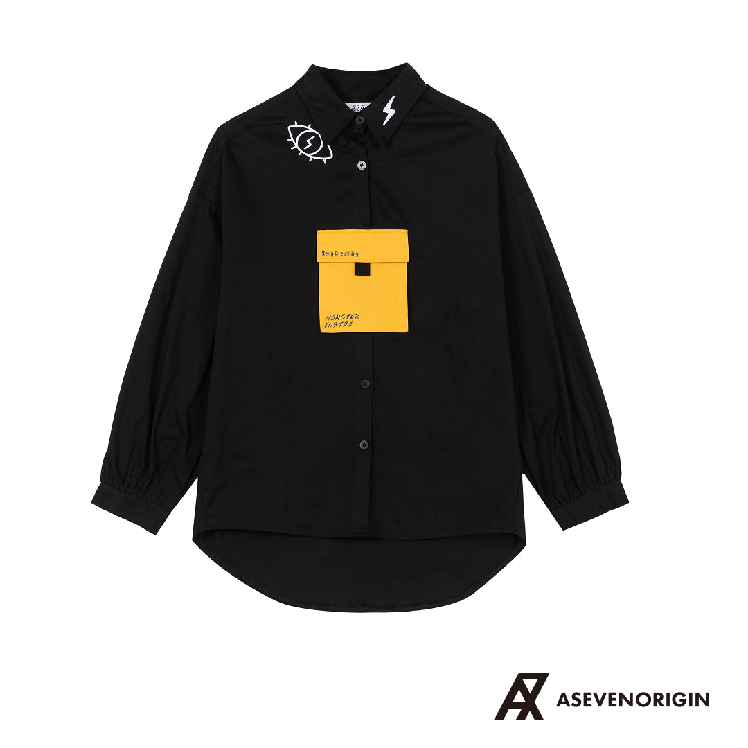 静電場朔 シャツ 骨猫