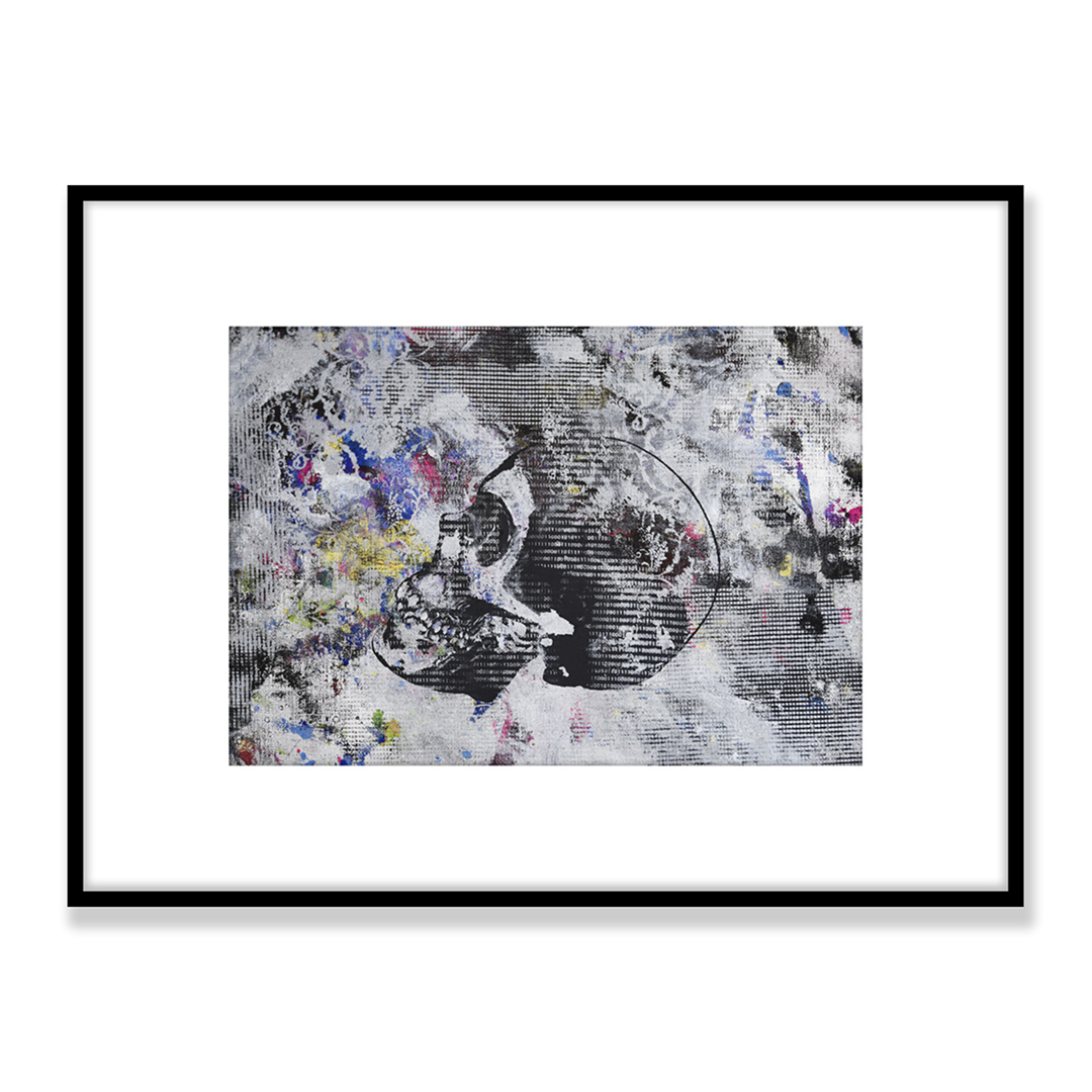 柏原晋平 絵画作品 花と髑髏 – FLOWER AND SKULL