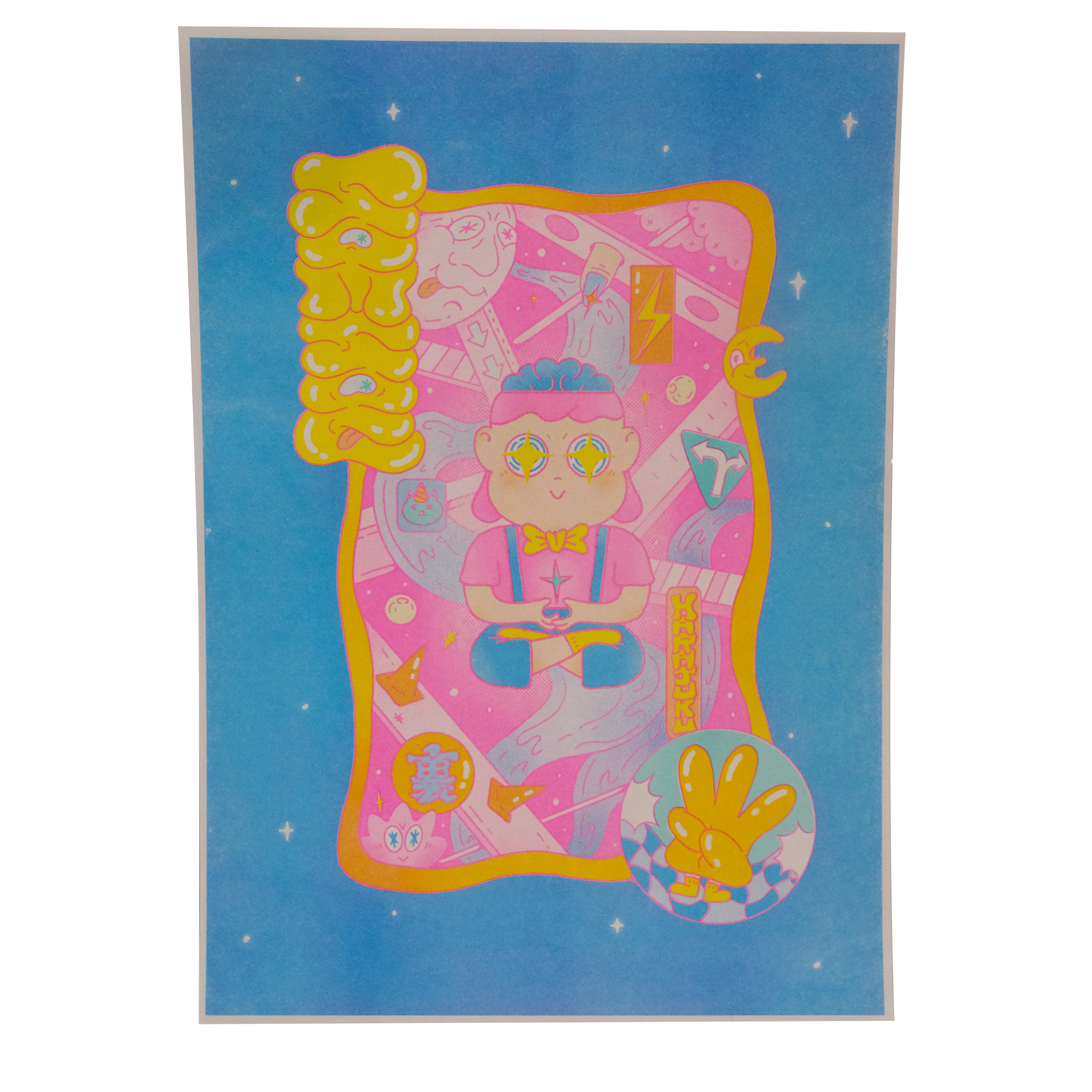 HOUSEBOY x Maomaomao Risograph Print - Child of the Universe