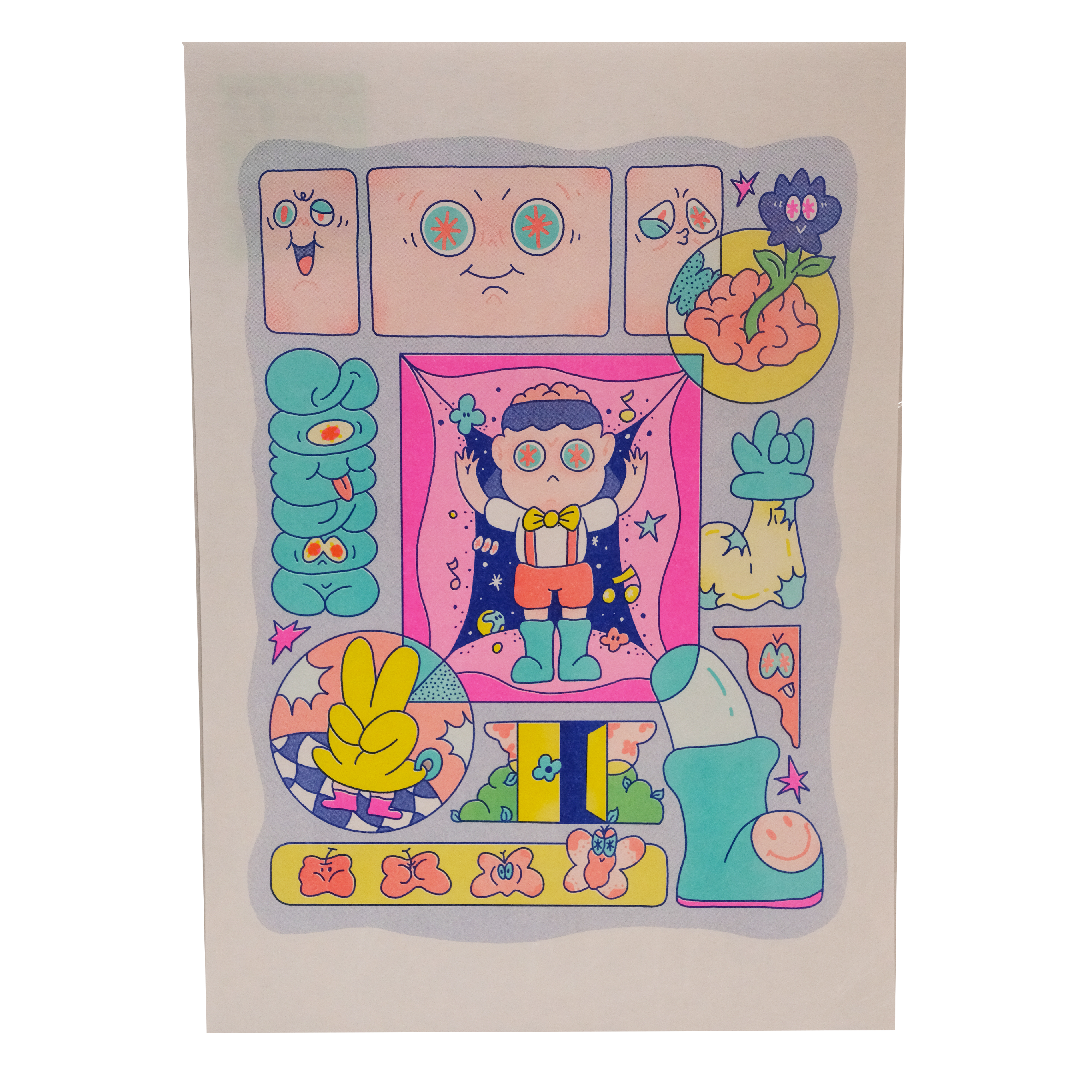 HOUSEBOY x Maomaomao Risograph Print - Harajuku Child