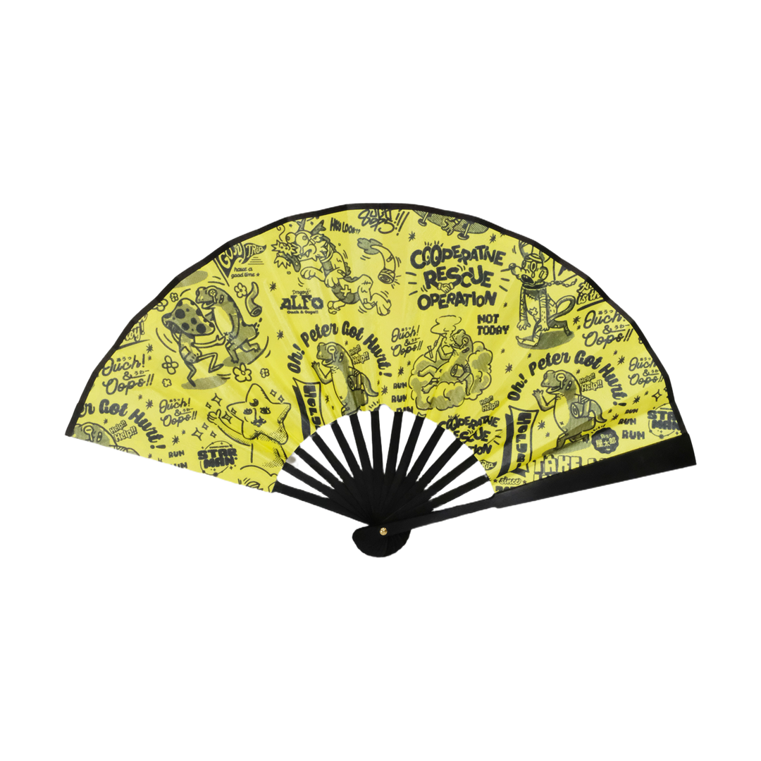 Ouch! & Oops!! Folding Fan