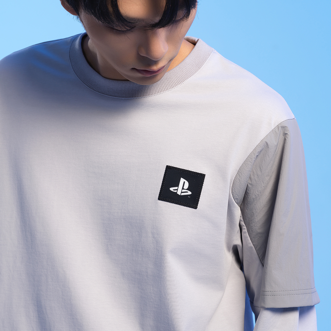 PlayStation レイヤード風スウェット [グレー]