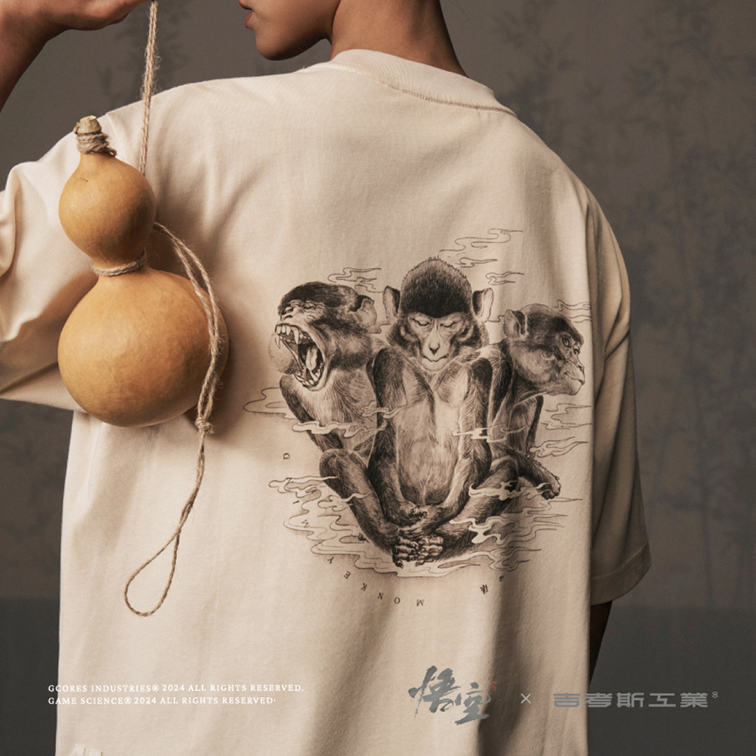 黒神話：悟空 グラフィックTシャツ [ベージュ]