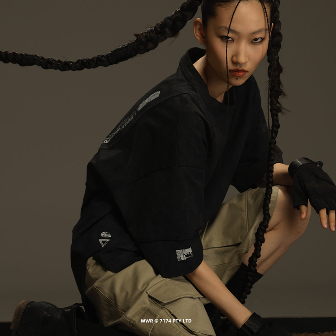 Underverse パッチワークTシャツ BERTIE [黒]