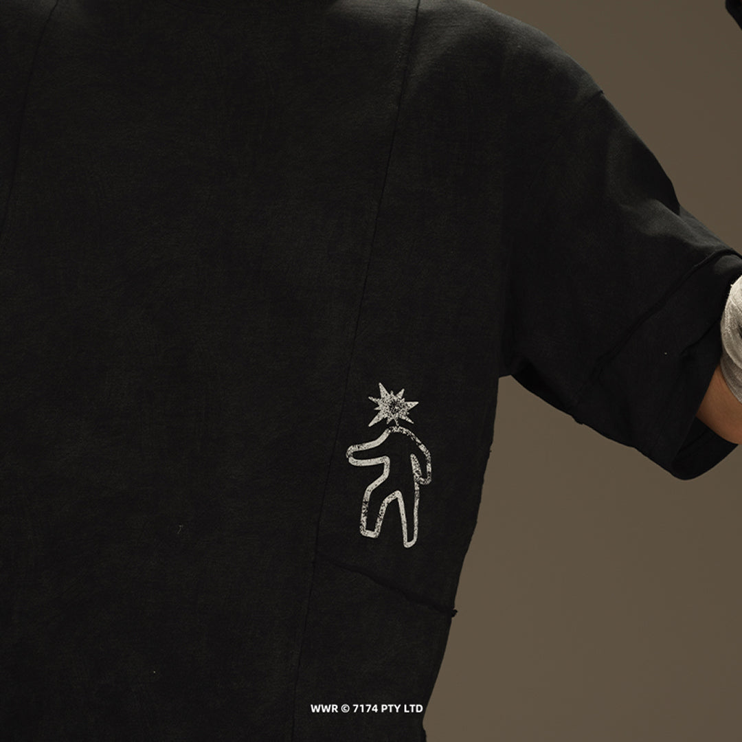 Underverse パッチワークTシャツ BERTIE [黒]