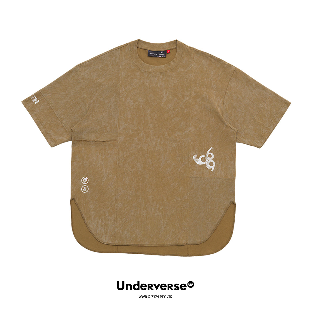 Underverse パッチワークTシャツ BERTIE [茶]