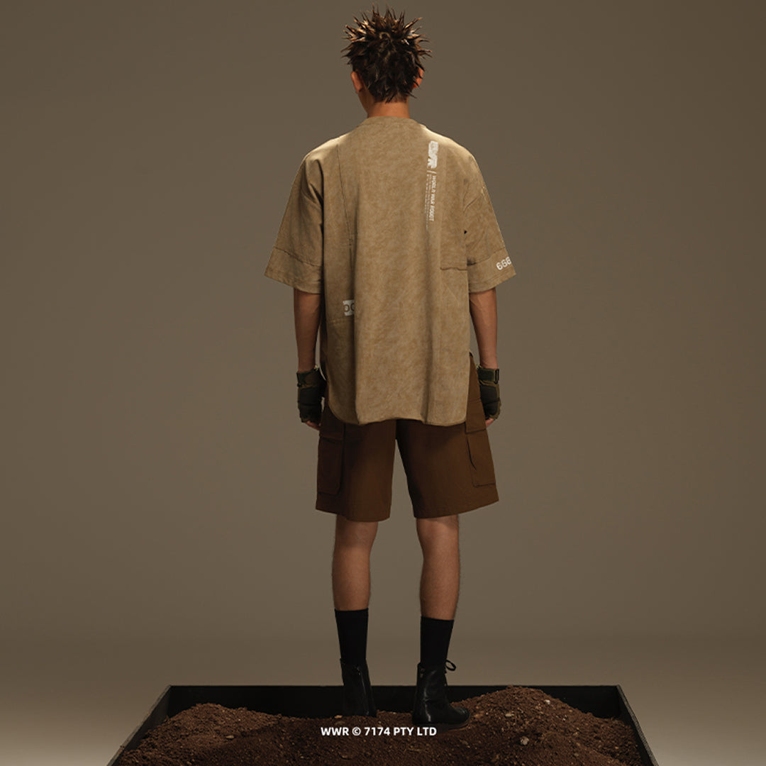 Underverse パッチワークTシャツ BERTIE [茶]