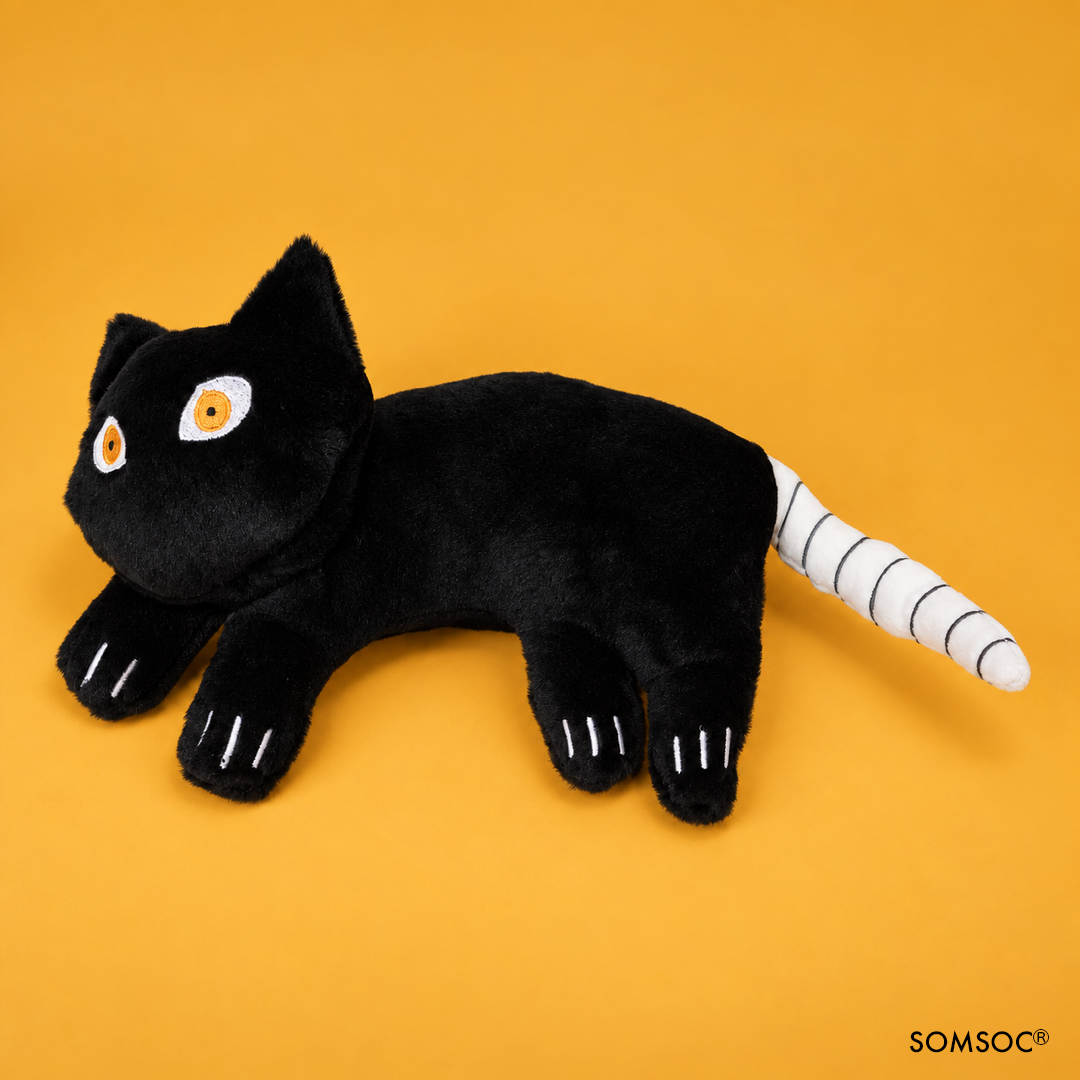 静電場朔 ぬいぐるみ 骨猫 寝そべりver.